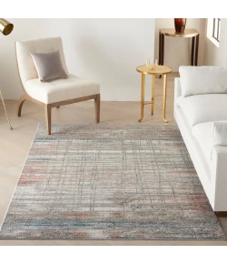 Nourison Home Rustic Textures RUS12 Grey Multicolor 5 ft. 3 in. X 7 ft. 3 in. Area Rug