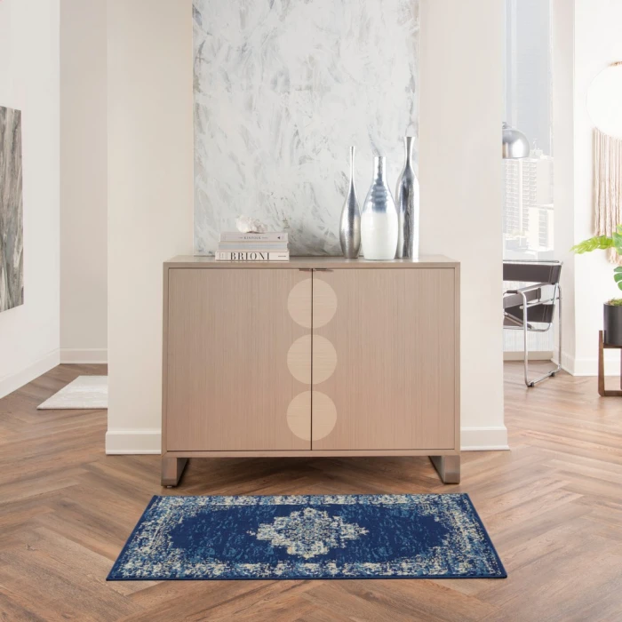 Nourison Grafix Area Rug GRF14-Navy Blue