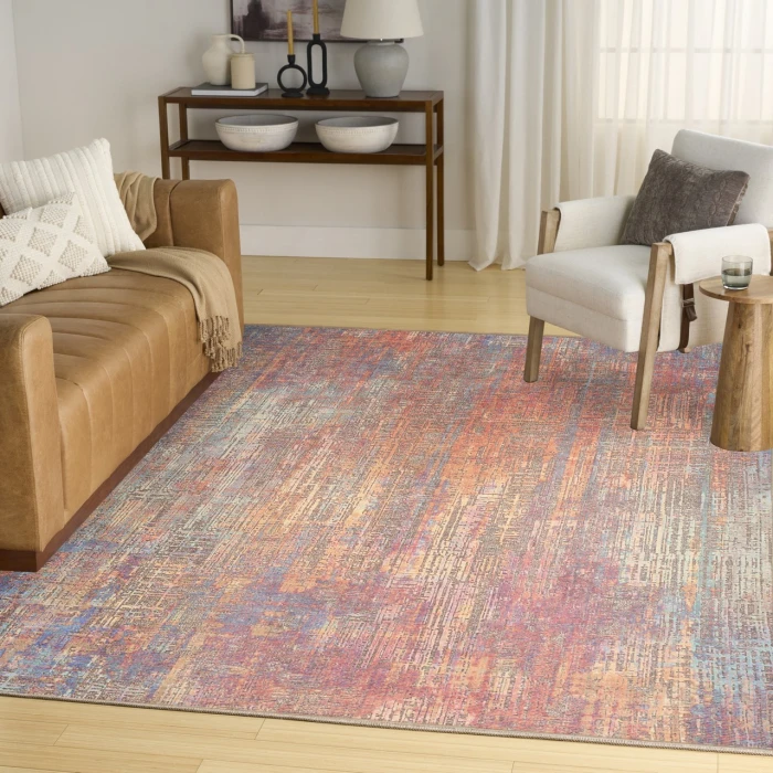 Nourison Home Botanical Washables Multicolored BOT05 4ft. x 6ft. Rect. Rug