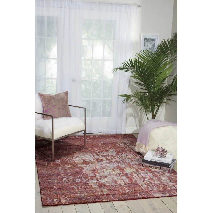 Nourison Home Silk Shadows Red SHA10 9ft.9in. x 13ft.9in. Rect. Rug