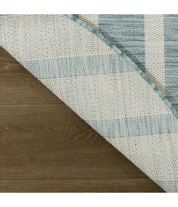 Nourison Positano Aqua Ivory POS03 4ft. Round Rug