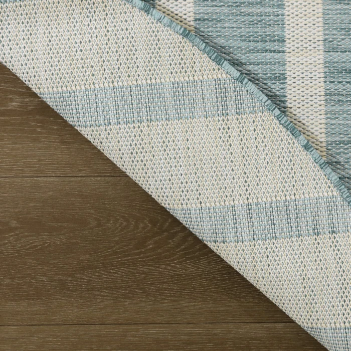 Nourison Positano Aqua Ivory POS03 4ft. Round Rug