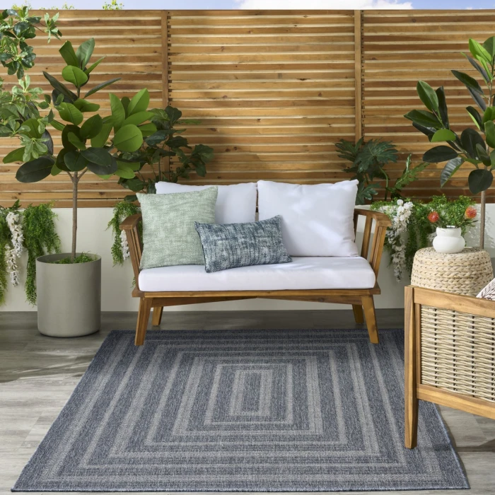 Nourison Home Tulum Blue TLM04 5ft.3in. x 7ft. Rect. Rug