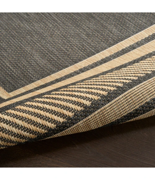 Nourison Horizon Indoor/Outdoor Charcoal HOZ03 4 ft. X 6 ft. Rect. Rug