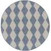 Nourison Positano Navy Blue POS04 6 ft. X Round Rug