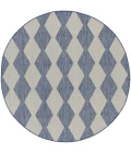 Nourison Positano Navy Blue POS04 6 ft. X Round Rug