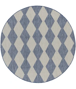Nourison Positano Navy Blue POS04 6 ft. X Round Rug