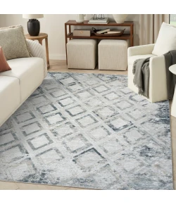 Nourison Home Dekor DEK05 Grey Navy 7 ft. 10 in. X 9 ft. 10 in. Area Rug