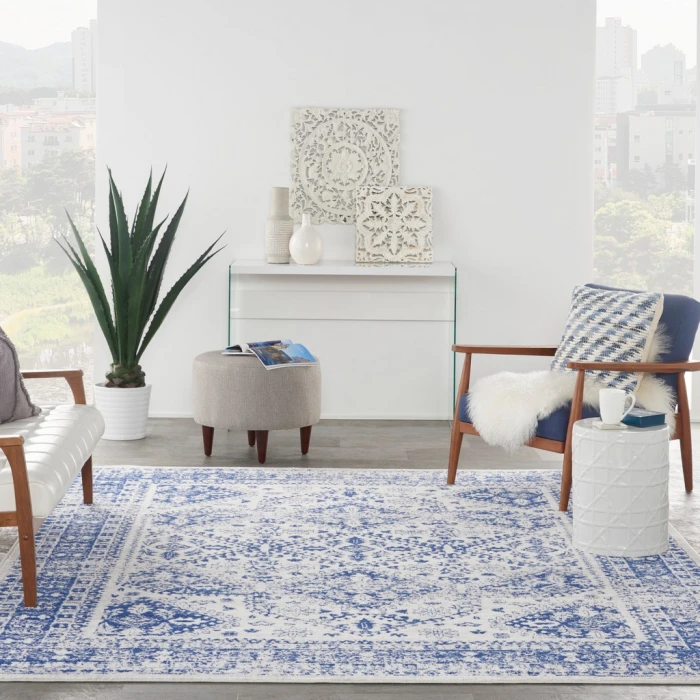 Nourison Whimsicle Area Rug WHS15-Ivory Navy