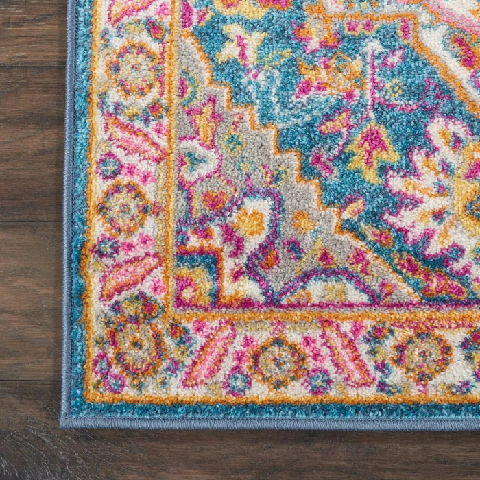 Nourison Passion Runner Area Rug PSN20-Teal Multicolor