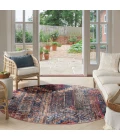 Nicole Curtis Machine Washable Series 1 Multicolor SR106 7 ft. 10 in. Round Rug
