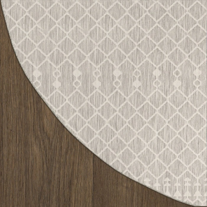 Nourison Positano Light Grey POS02 5ft. Round Rug