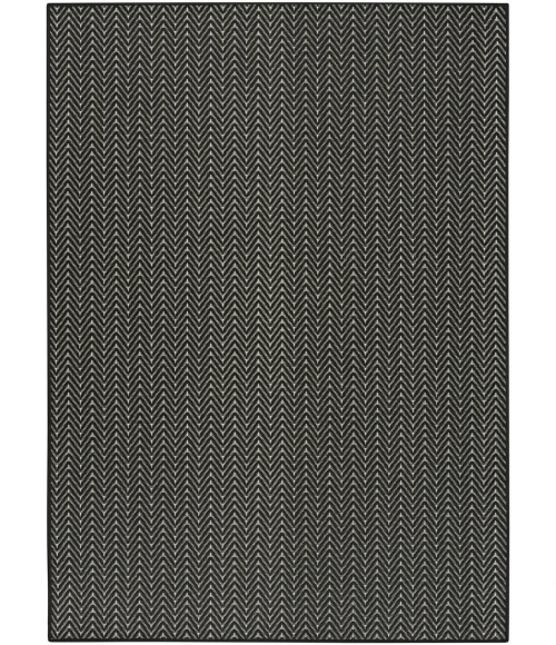 Nourison Horizon Indoor/Outdoor Black HOZ02 5 ft. X 7 ft. Rect. Rug