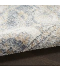 Nourison Astra Machine Washable Grey Blue ASW12 7ft.10in. Round Rug