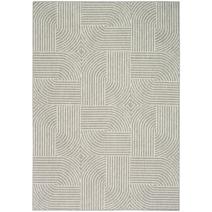 Nourison Natural Texture Grey Ivory NTX02 4 ft. X 6 ft. Rect. Rug