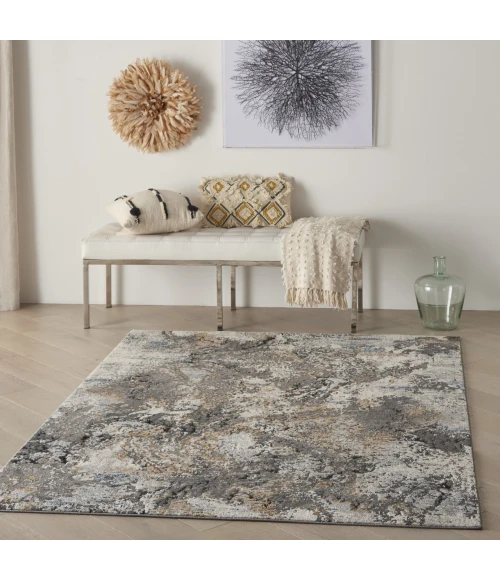 Nourison Home Tangra Grey TNR01 4ft. x 6ft. Rect. Rug