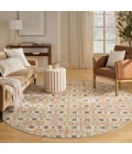 Nourison Nordic Rust Multicolor NRC14 5ft. x Round Round Rug