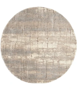 Nourison Dreamy Shag Ivory Beige DRS09 8ft. Round Rug