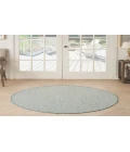 Nourison Courtyard Ivory Aqua COU01 5 ft. Round Rug