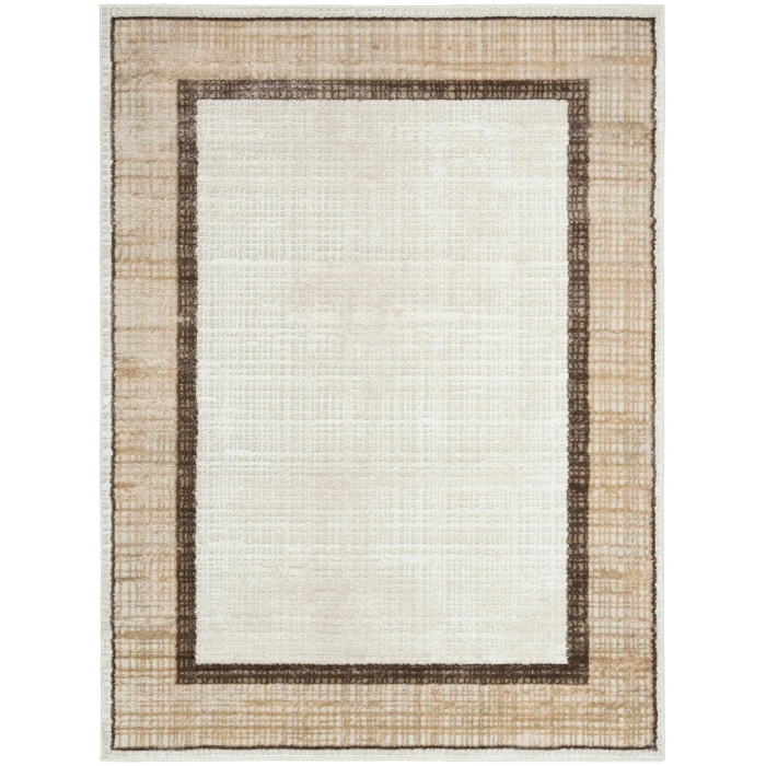 Nourison Dekor Ivory Brown DEK06 5 ft. 3 in. X 7 ft. Rect. Rug
