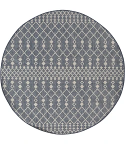 Nourison Positano Navy Blue POS02 6ft. Round Rug