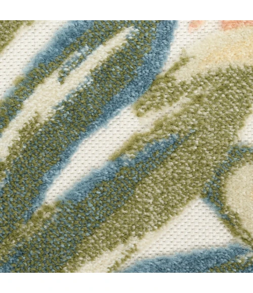 Nourison Aloha Ivory Green ALH43 5 ft. 3 in. X 7 ft. 5 in. Rect. Rug