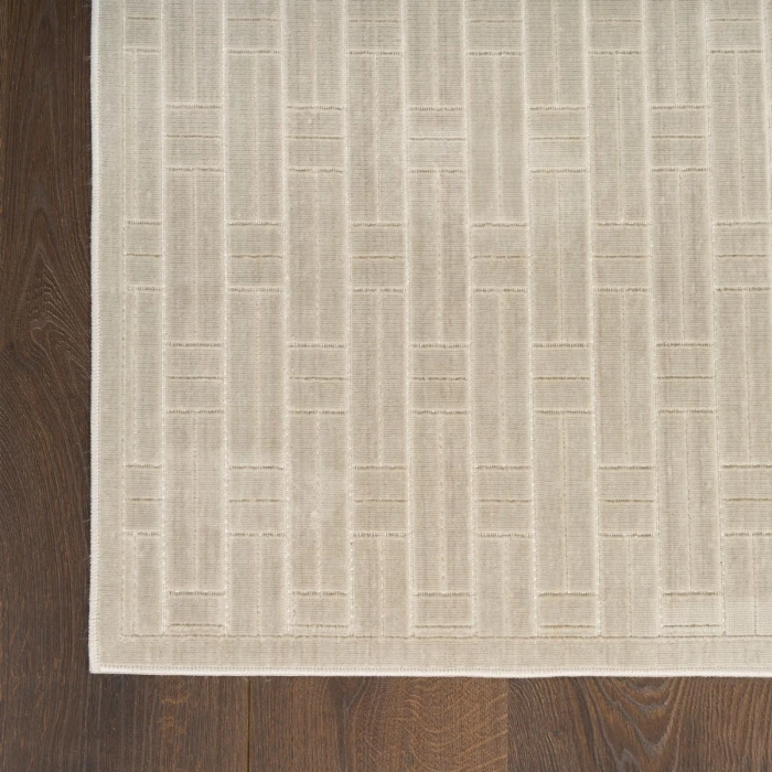 Nourison Washable Charm Silver Ivory WCH02 6 ft. X 9 ft. Rect. Rug