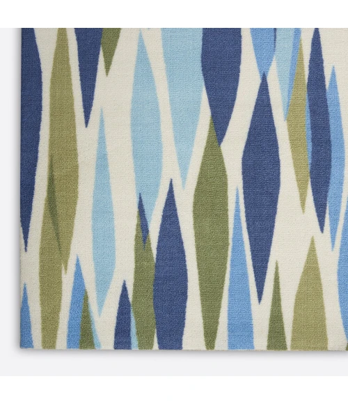 Waverly Sun N' Shade Blue SND01 6ft.6in. x Square Square Rug