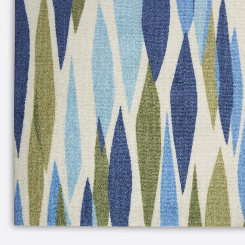 Waverly Sun N' Shade Blue SND01 6ft.6in. x Square Square Rug