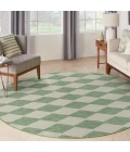 Nourison Positano Blue Green POS04 6 ft. X Round Rug