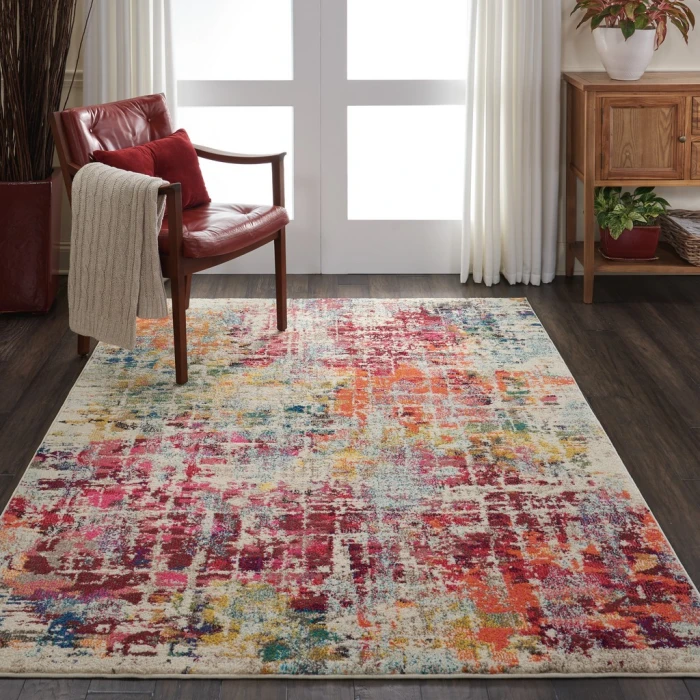Nourison Celestial Area Rug CES13-Pink/Multicolor