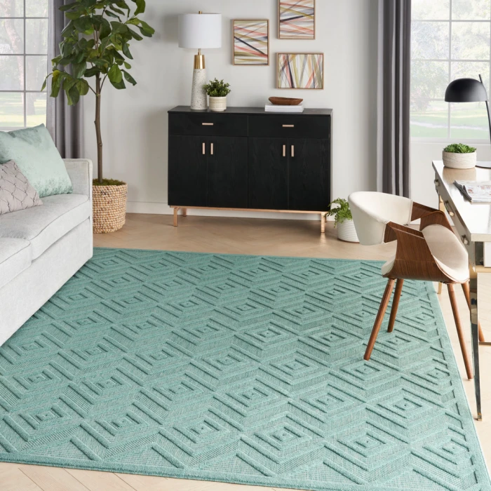Nourison Versatile Area Rug NRV01 Aqua/Teal