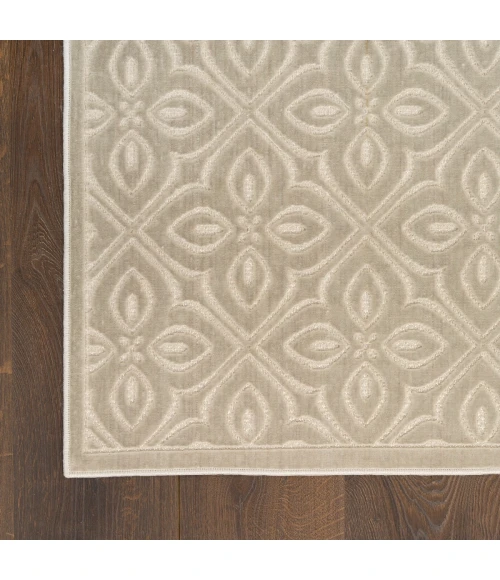 Nourison Washable Charm Silver Ivory WCH03 6 ft. X 9 ft. Rect. Rug