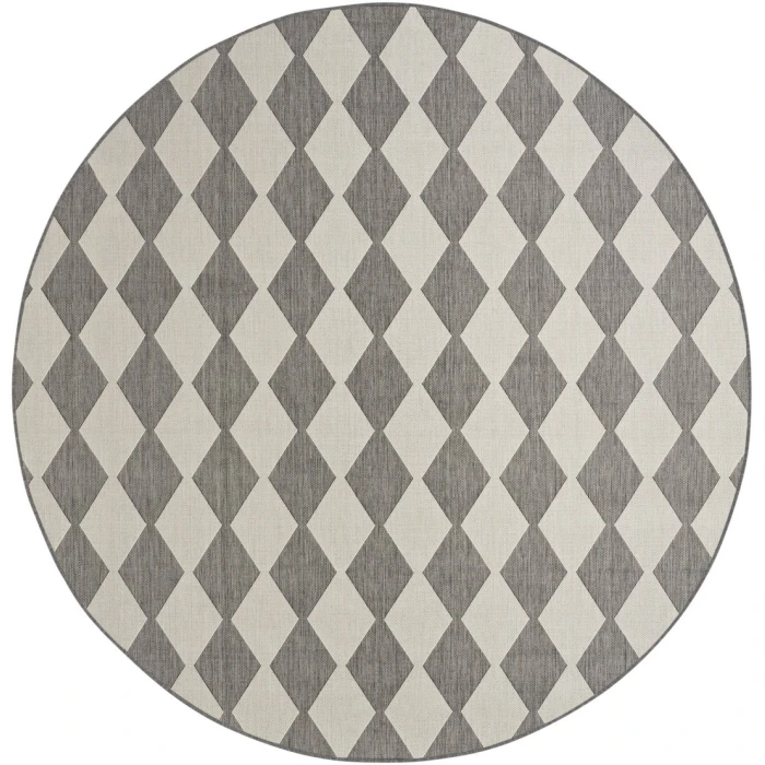 Nourison Positano Charcoal POS04 12ft. Round Rug