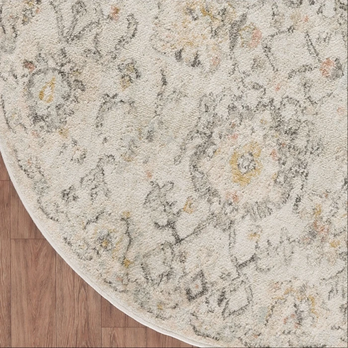 Nourison Oushak Home Grey OUS01 4 ft. X Round Rug