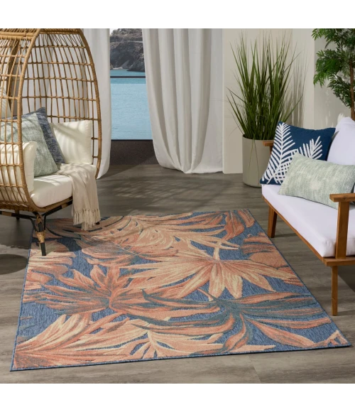 Nourison Aloha Blue Rose ALH43 5 ft. 3 in. X 7 ft. 5 in. Rect. Rug
