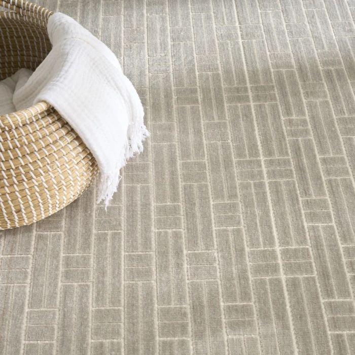 Nourison Home Washable Charm Grey WCH02 5ft. x 7ft. Rect. Rug