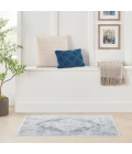 Nourison Astra Machine Washable Area Rug ASW11 Blue/Ivory