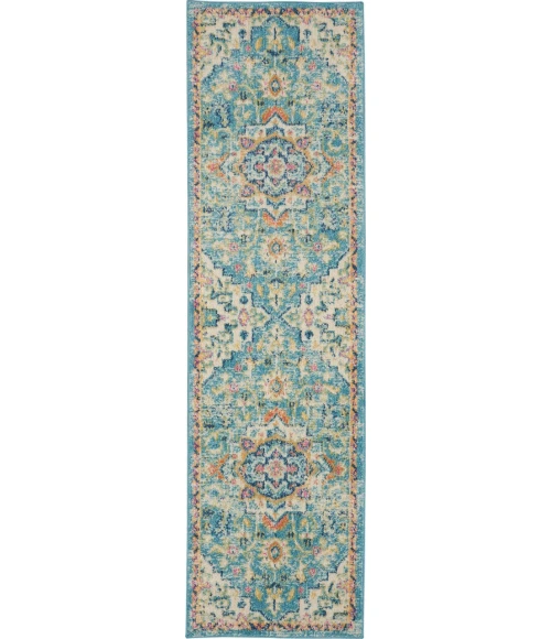 Nourison Passion Runner Area Rug PSN25-Ivory/Light Blue