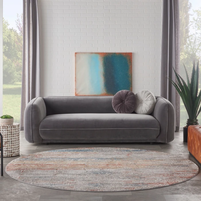 Nourison Rustic Textures Area Rug RUS11 Multicolor 7'10" Round