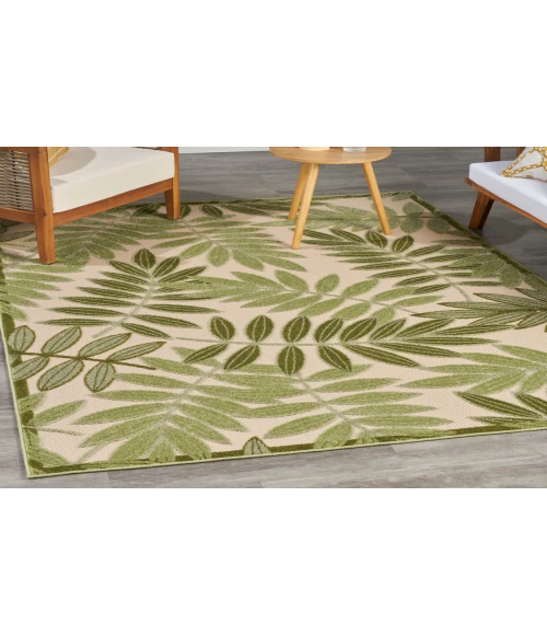 Nourison Aloha Ivory Green ALH18 6 ft. X 9 ft. Rectangle Rug