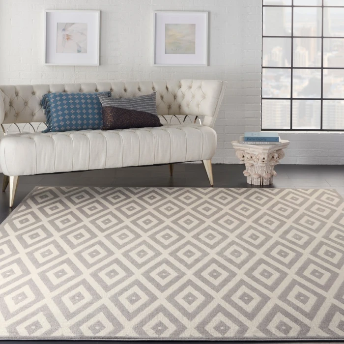 Nourison Grafix Area Rug GRF18-White/Grey