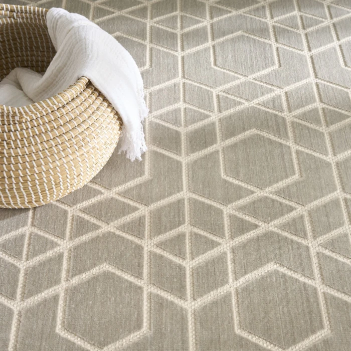 Nourison Home Washable Charm Grey WCH01 8ft. x 10ft. Rect. Rug