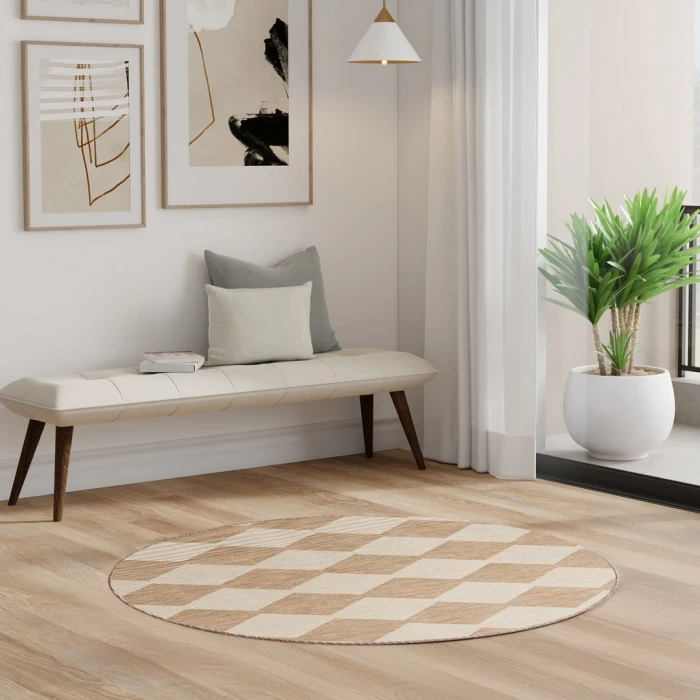 Nourison Positano Jute POS04 4ft. Round Rug