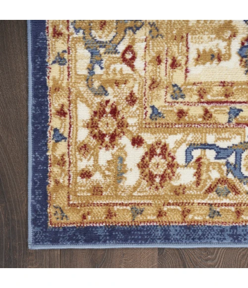 Nourison Grafix Navy Gold GRF43 2ft.3in. x 7ft.6in. Rect. Rug