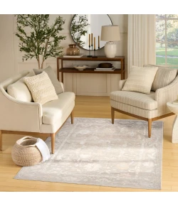 Nourison Home Vintage Washables VWS09 Grey 5 ft. 3 in. X 7 ft. 3 in. Area Rug