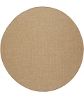 Nourison Home Courtyard Tan COU01 5ft. x Round Round Rug