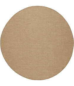 Nourison Home Courtyard Tan COU01 5ft. x Round Round Rug