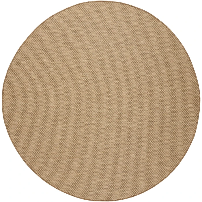 Nourison Home Courtyard Tan COU01 5ft. x Round Round Rug