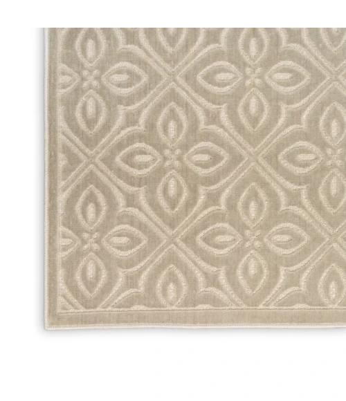 Nourison Washable Charm Silver Ivory WCH03 6 ft. X 9 ft. Rect. Rug
